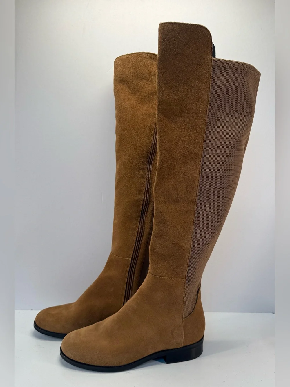 Cole Haan Isabelle Tall Suede Over-the-Knee Boots in Chestnut size 7